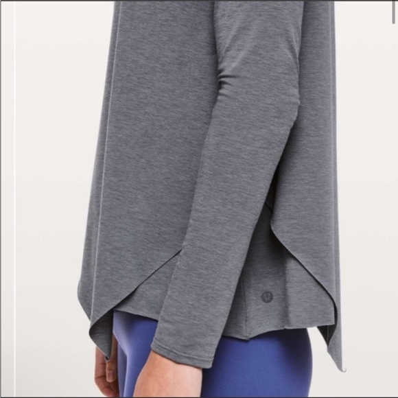Lululemon Sweetest Day Long Sleeve *Tencel Heathered Titanium - Picture 4 of 15
